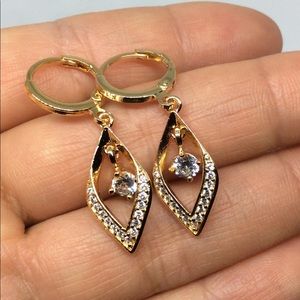 Yellow Gold Filled Diamond Style Earrings
